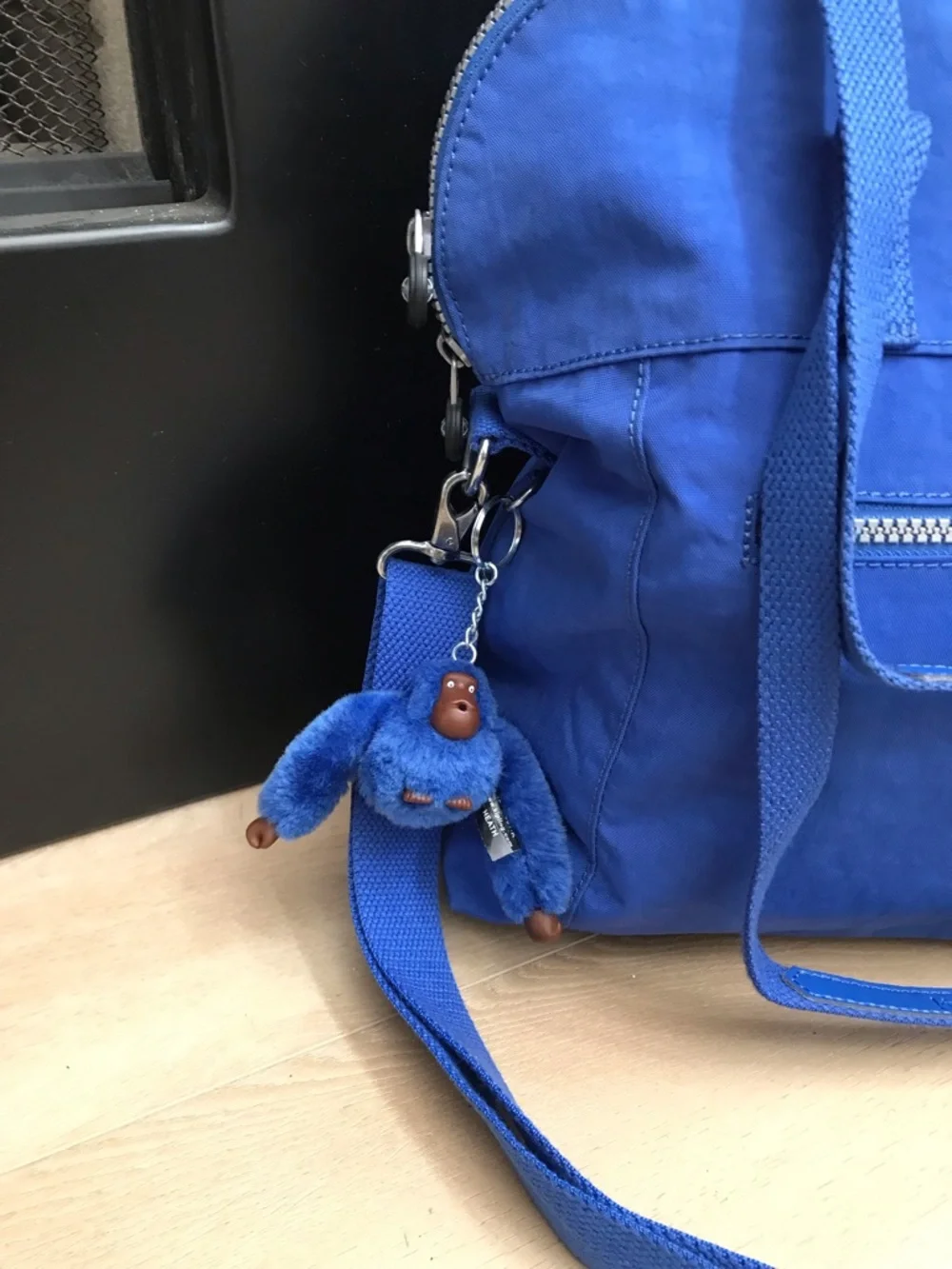 Kipling Martina Handbag Sailor Blue Crinkle Nylon Tote